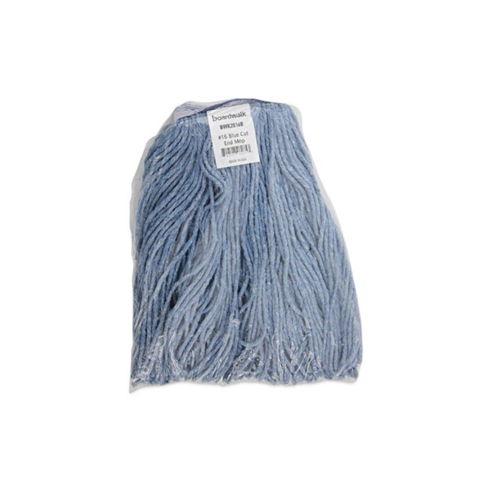 Mop Head, Standard Head, Cotton/Synthetic Fiber, Cut-End, #16., Blue. Picture 7