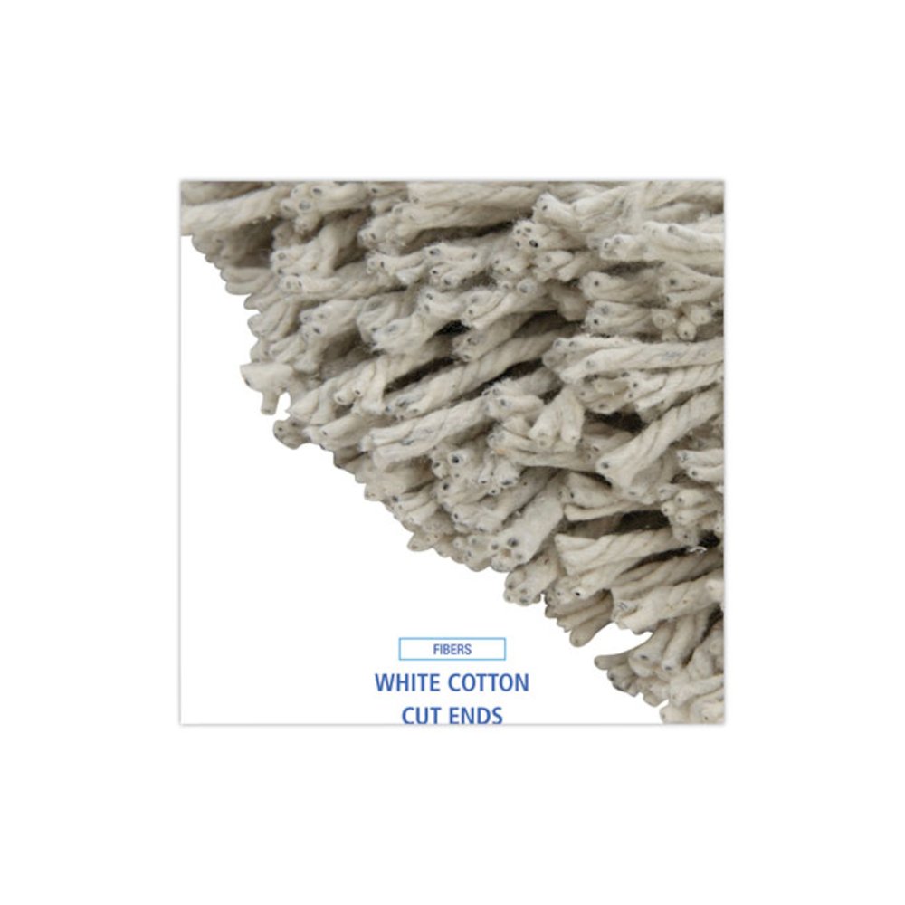 Cut-End Wet Mop Head, Cotton, #32, White, 12/Carton. Picture 4