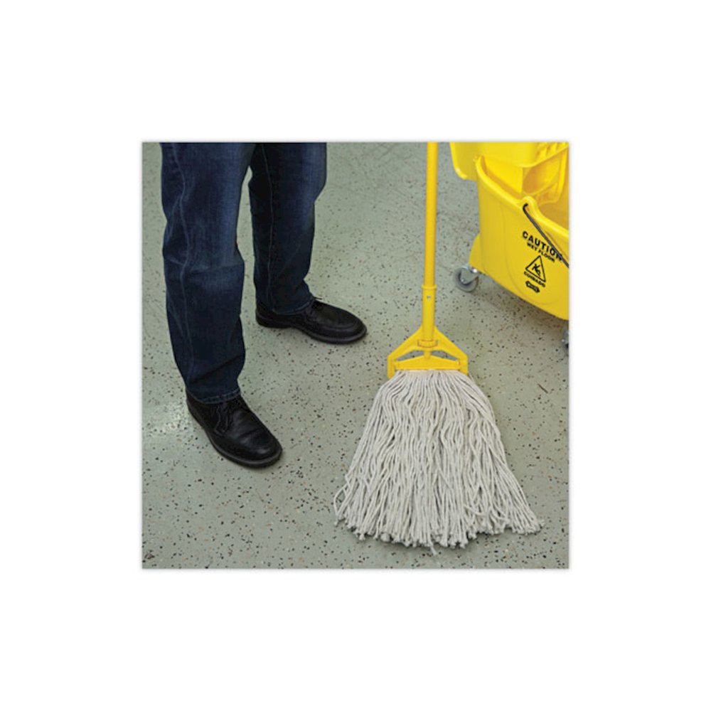 Cut-End Wet Mop Head, Cotton, #32, White, 12/Carton. Picture 5