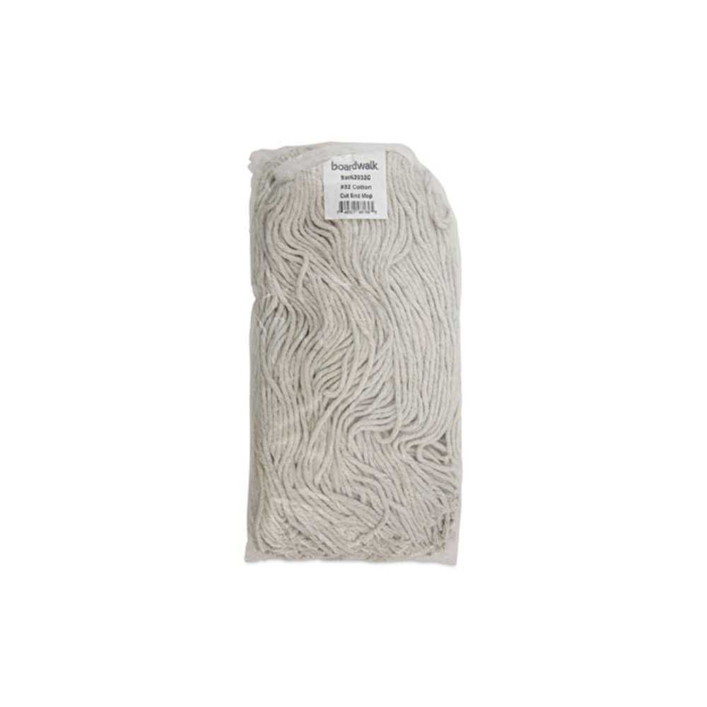 Cut-End Wet Mop Head, Cotton, #32, White, 12/Carton. Picture 7