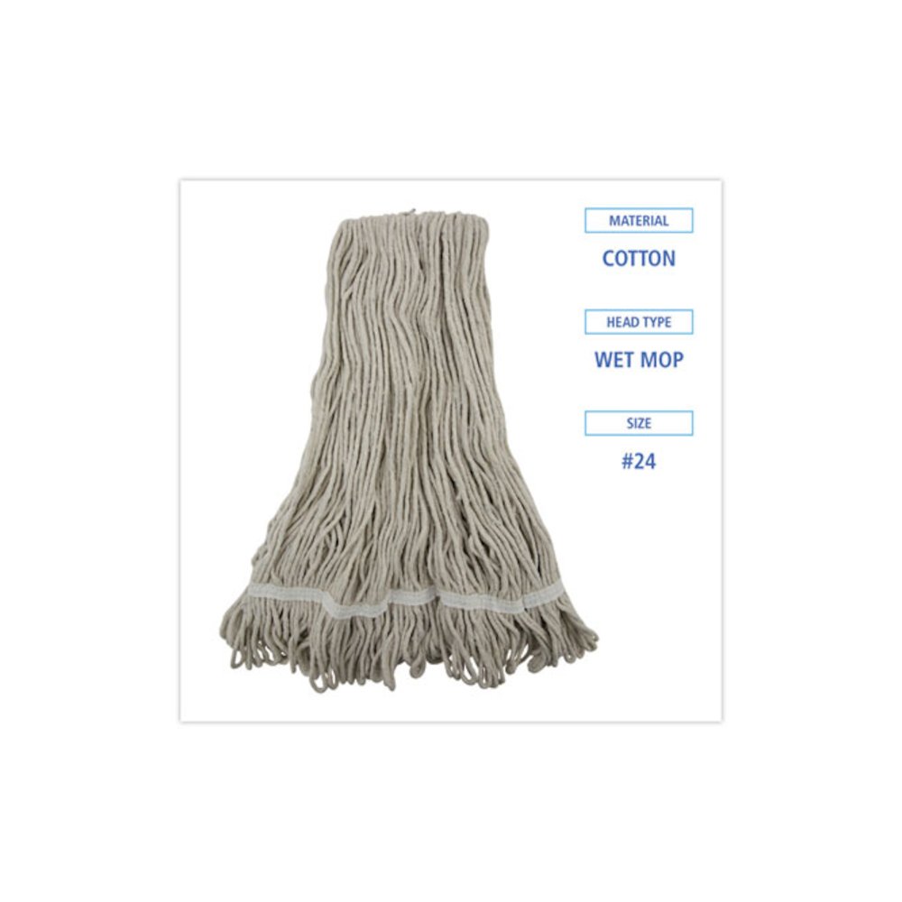 Pro Loop Web/Tailband Wet Mop Head, Cotton, 12/Carton. Picture 2
