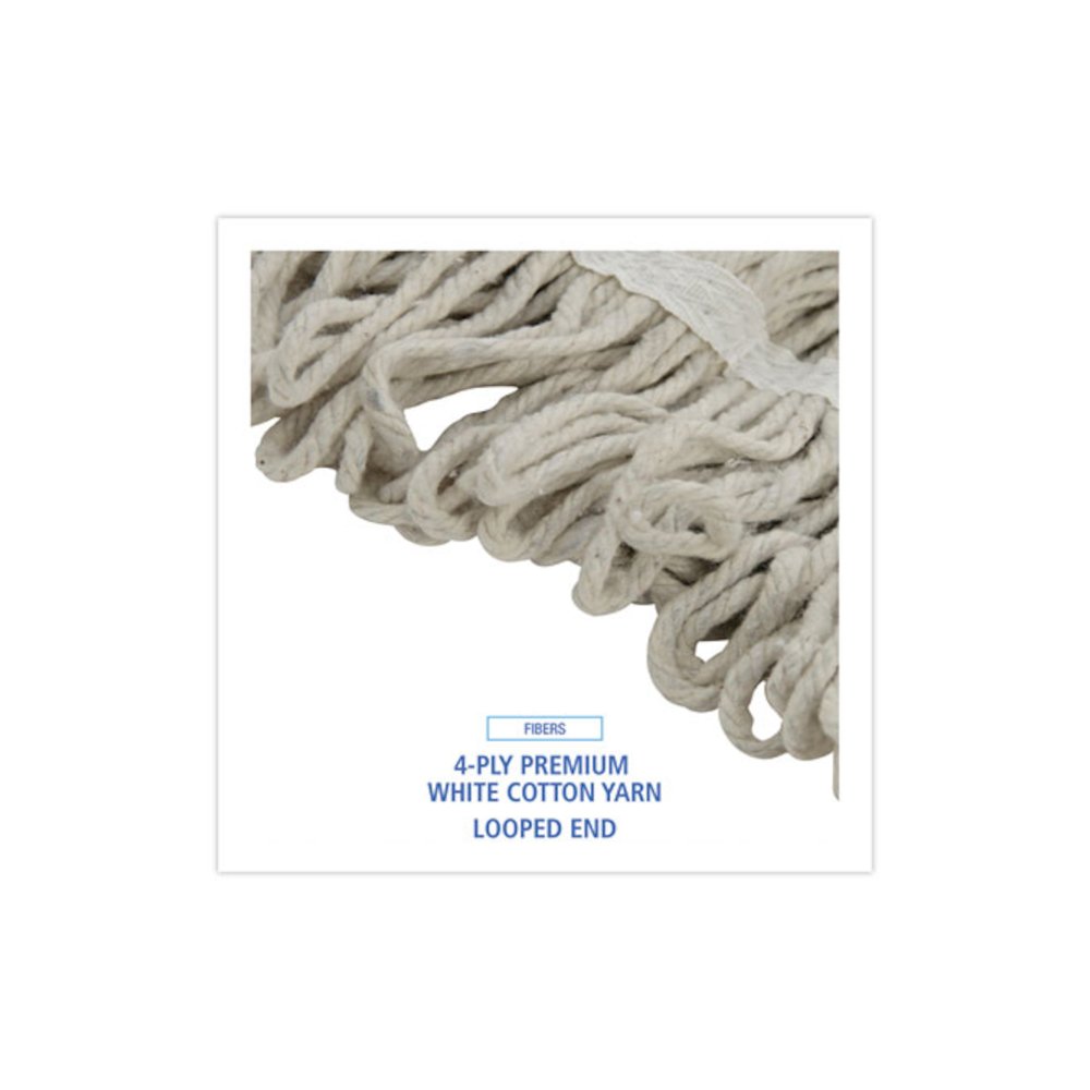 Pro Loop Web/Tailband Wet Mop Head, Cotton, 12/Carton. Picture 4