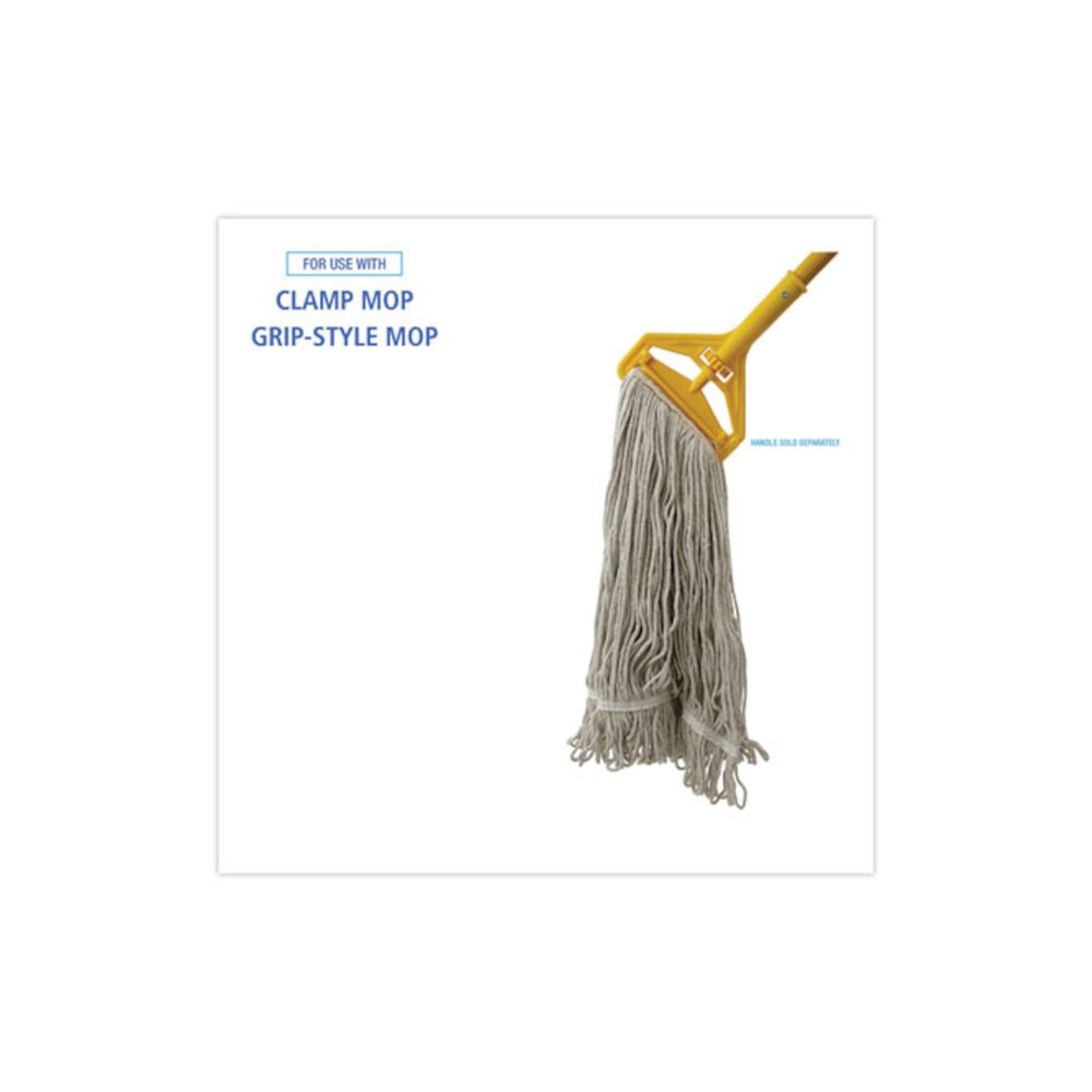 Mop Head, Loop Web/Tailband, Value Standard, Cotton, #32, White, 12/Carton. Picture 3
