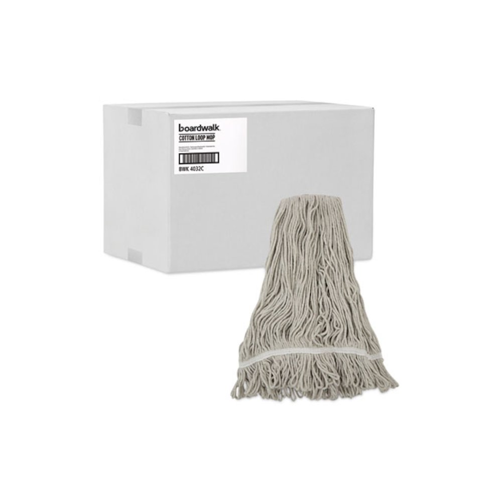 Mop Head, Loop Web/Tailband, Value Standard, Cotton, #32, White, 12/Carton. Picture 9