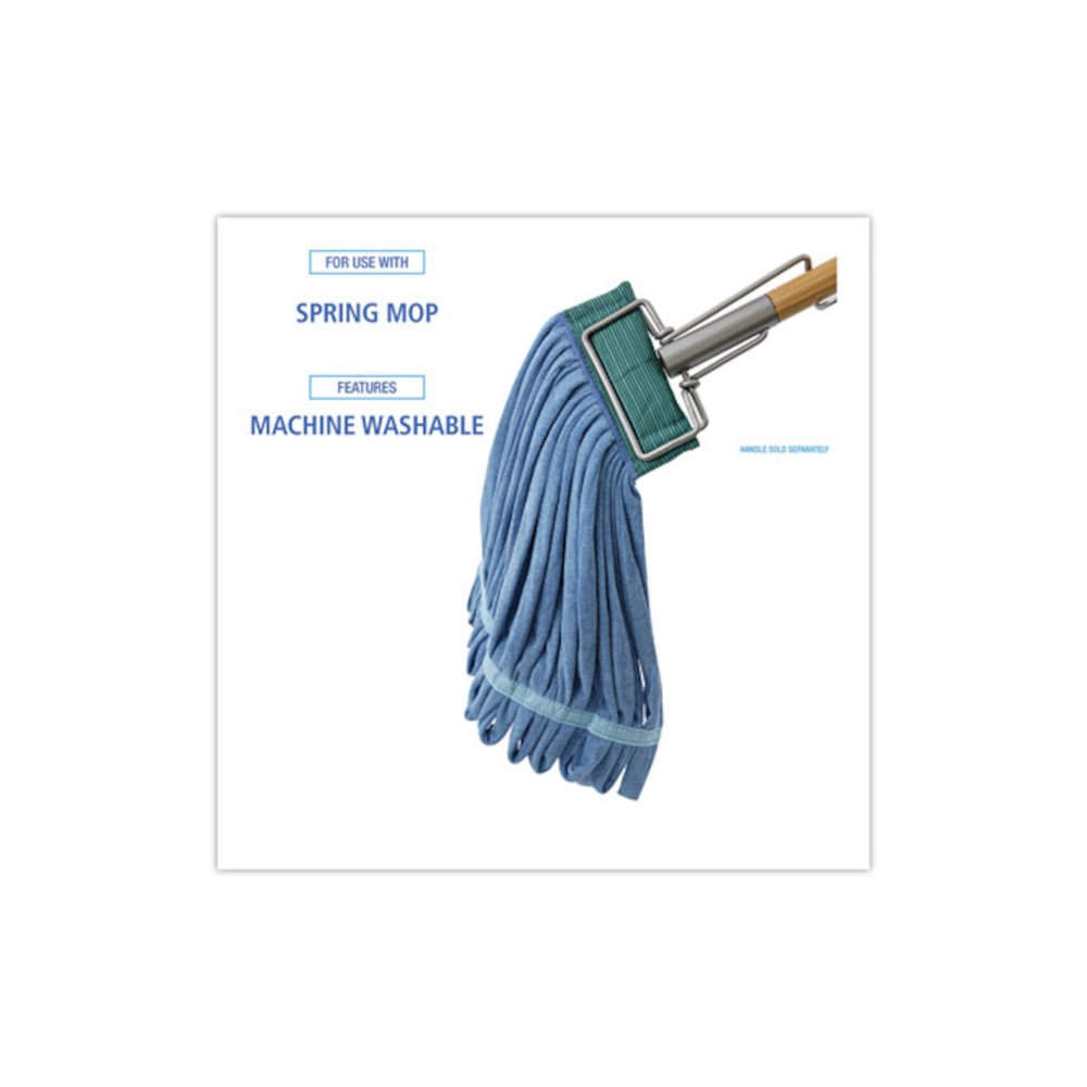 Microfiber Looped-End Wet Mop Head, Medium, Blue. Picture 3