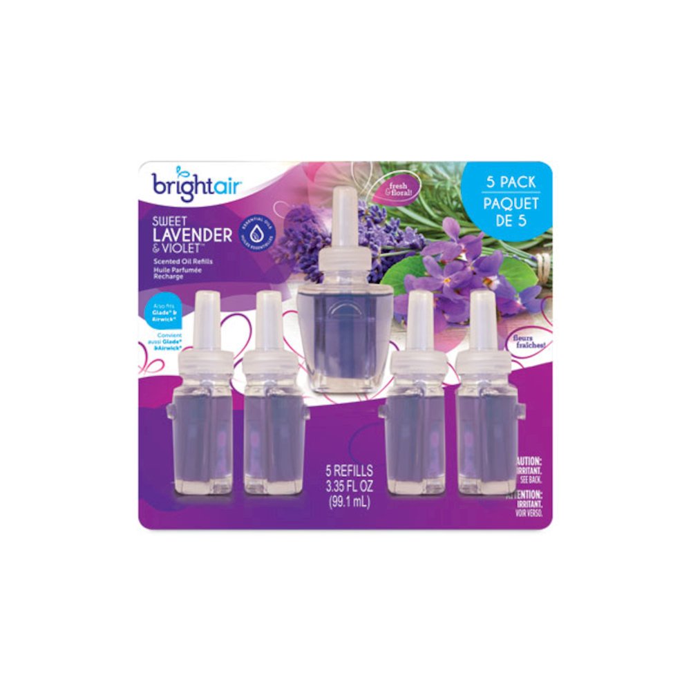 Electric Scented Oil Air Freshener Refill, Sweet Lavender and Violet, 0.67 oz Bottle, 5/Pack, 6 Pack/Carton. Picture 1