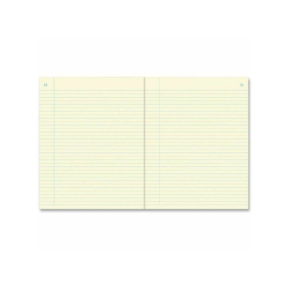 Rediform Perfect Binding Chemestry Book - 60 Sheets - Perfect Bound - 7 1/2" x 9 1/4" - Green Paper - BlueStiff Cover - Numbered - Recycled - 1 Each. Picture 1