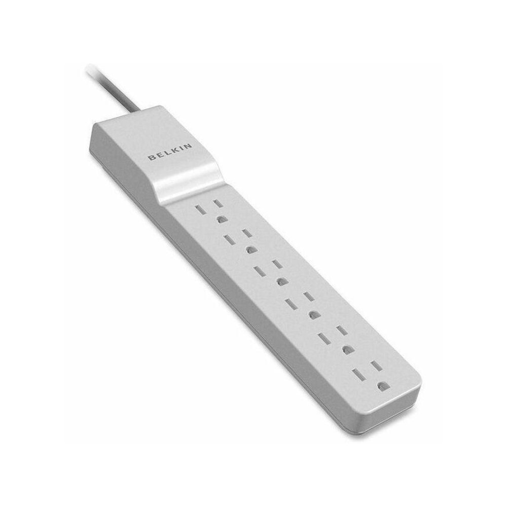 Belkin 6 Outlet Home and Office Power Strip Surge Protector with 4ft Power Cord - 720 Joules - 1875 Watts - 6 x AC Power - 709 J - 48 kA - 4 ft. Picture 1