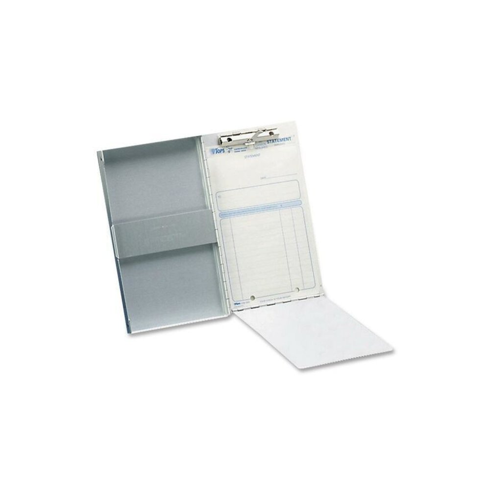 Saunders Snapak Side-open Storage Form Holder - 0.50" Clip Capacity - Storage for 30 Sheet - Side Opening - 5 21/32" x 9 1/2" - Aluminum - Silver - 1 Each. Picture 1