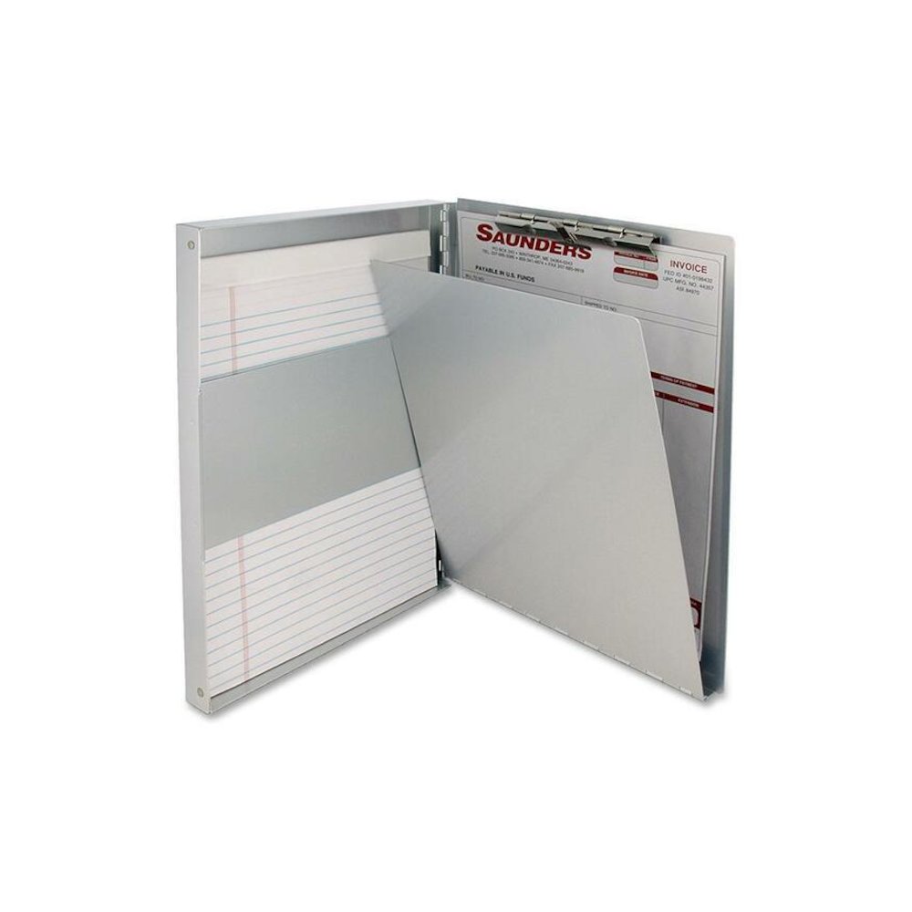 Saunders Snapak Side-open Storage Form Holder - 0.50" Clip Capacity - Storage for 30 Sheet - Side Opening - 8 1/2" x 12" - Aluminum - 1 Each. Picture 1