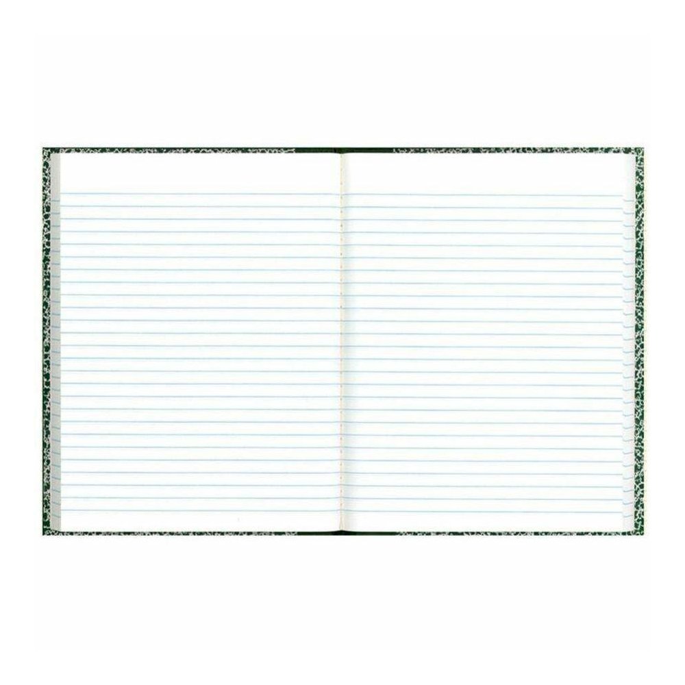 Rediform Center Sewn Lab Notebook - 96 Sheets - Sewn - 7 1/8" x 10 1/8" - White Paper - Green Marble Cover - Recycled - 1 Each. Picture 1