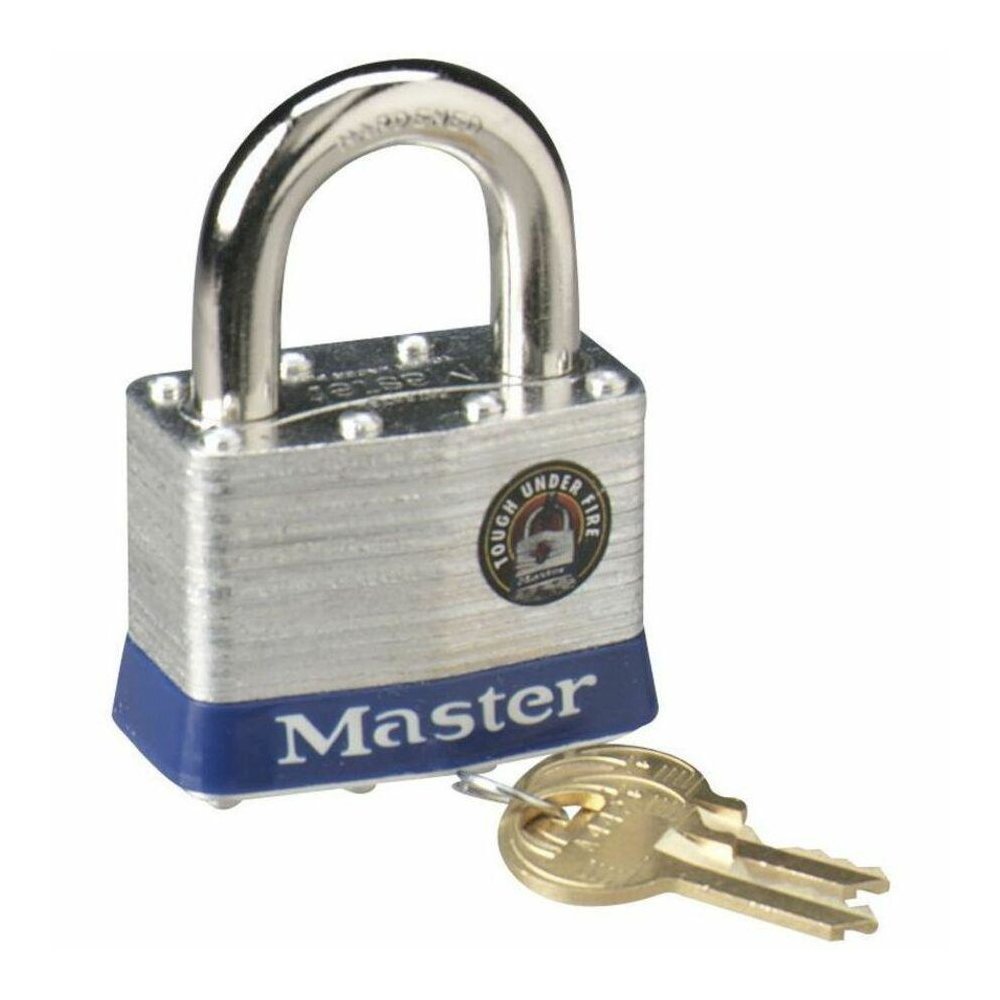 Master Lock 2" Steel Security Padlock - Cut Resistant - Steel - Silver - 1 Each. Picture 1