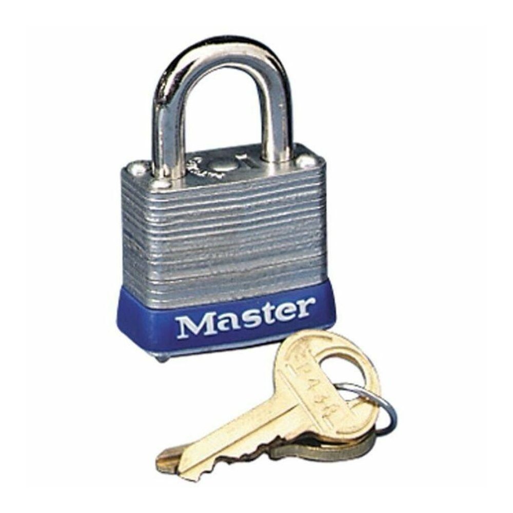 Master Lock High Security Padlock - Keyed Different - 0.18" Shackle Diameter - Cut Resistant, Rust Resistant - Steel - Silver - 1 Each. Picture 1