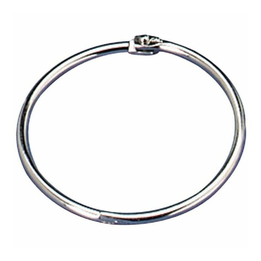 Officemate Loose-Leaf Book Rings - 1" Diameter - Silver - Metal - 100 / Box. Picture 1