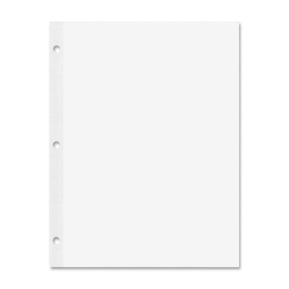 Rediform Heavyweight Reinforced Filler Paper - Letter - 100 Sheets - Plain - Stapled/Glued - 20 lb Basis Weight - Letter - 8 1/2" x 11" - White Paper - Heavyweight, Reinforced Edges, Punched - 100 / P. Picture 1
