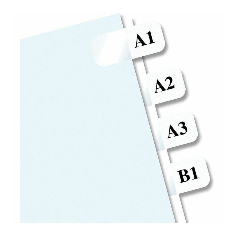 Redi-Tag Laser Printable Index Tabs - 675 Blank Tab(s) - 1" Tab Height x 0.43" Tab Width - Self-adhesive, Permanent - White Tab(s) - 675 / Pack. Picture 1