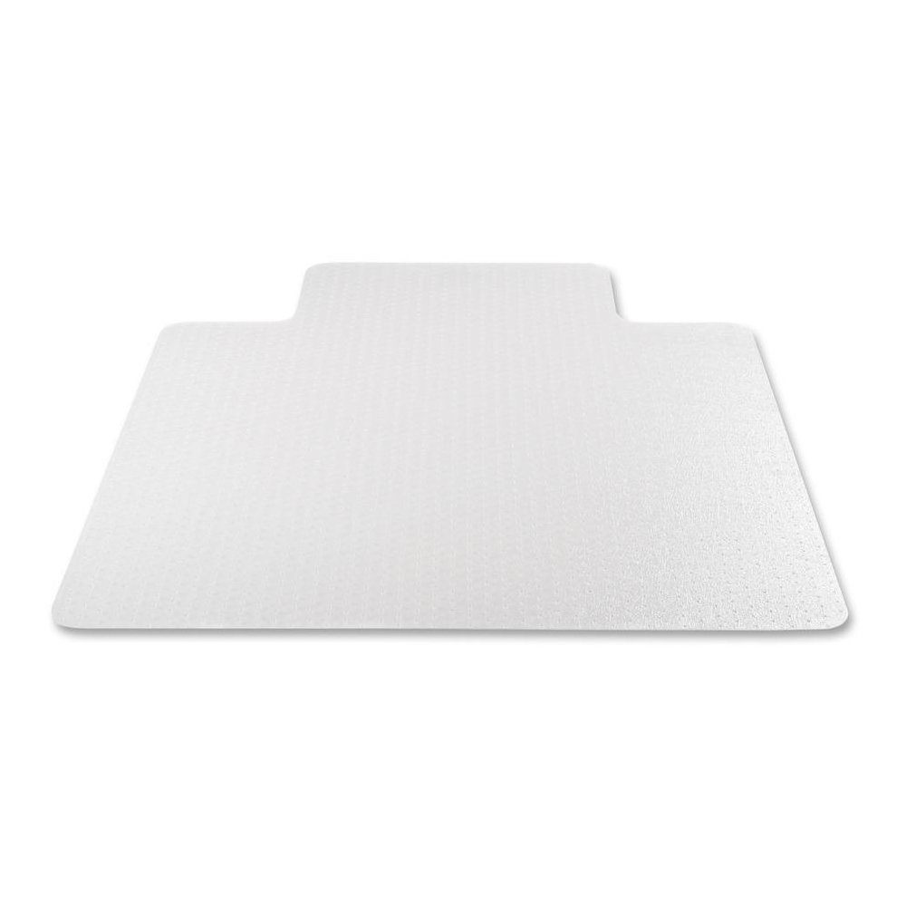 Deflecto EconoMat for Carpet - Carpeted Floor - 53" Length x 45" Width - Lip Size 12" Length x 25" Width - Vinyl - Clear - 1Each. Picture 1