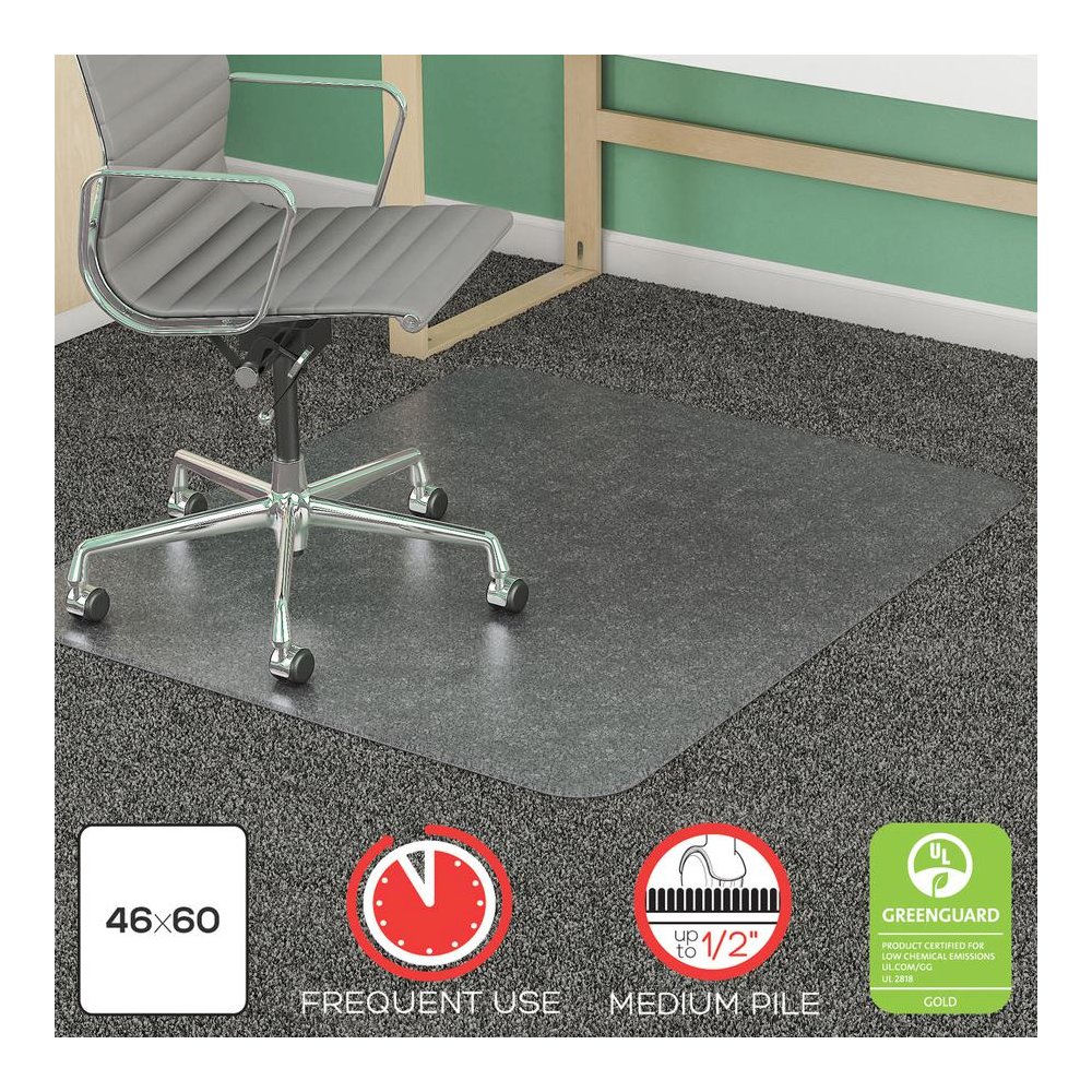 Deflecto SuperMat for Carpet - Carpeted Floor - 60" Length x 46" Width - Vinyl - Clear - 1Each. Picture 7