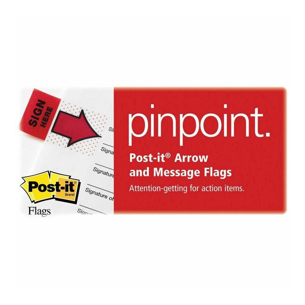 Post-it&reg; Message Flags - 1" x 1.75" Flag - 200 Flag Capacity - Red. Picture 2