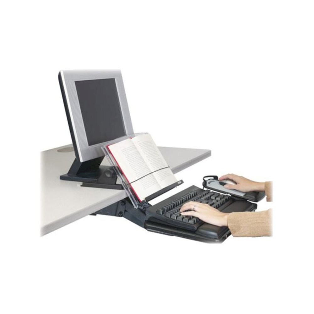 3M In-Line Adjustable Compact Document Holder - 14" Width - Black, Clear. Picture 3