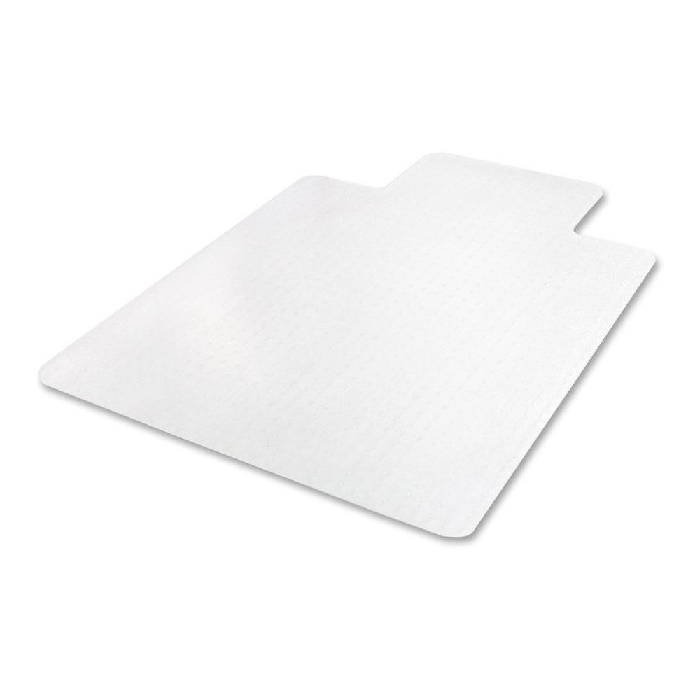 Deflecto EconoMat for Carpet - Carpeted Floor - 53" Length x 45" Width - Lip Size 12" Length x 25" Width - Vinyl - Clear - 1Each. Picture 2