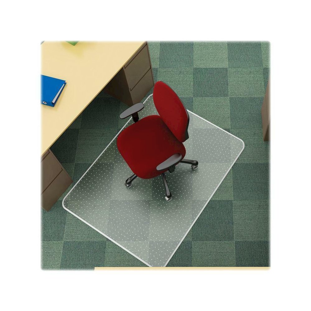 Deflecto EconoMat for Carpet - Carpeted Floor - 53" Length x 45" Width - Lip Size 12" Length x 25" Width - Vinyl - Clear - 1Each. Picture 11
