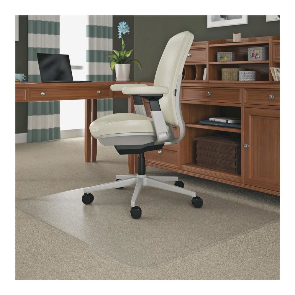 Deflecto SuperMat for Carpet - Carpeted Floor - 60" Length x 46" Width - Vinyl - Clear - 1Each. Picture 6