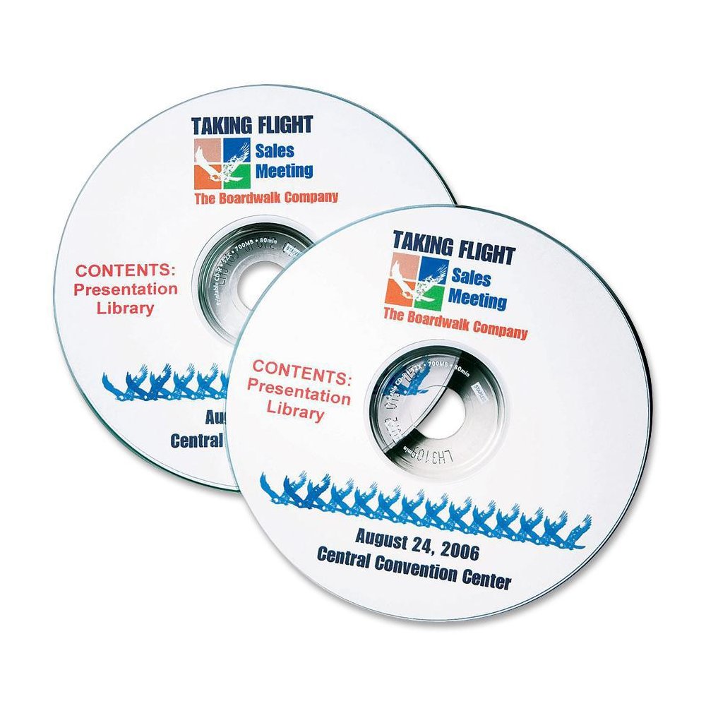 Avery&reg; Clear CD/DVD Inkjet Matte Labels - Matte White - 300 Total Label(s) - 100 / Pack. Picture 2