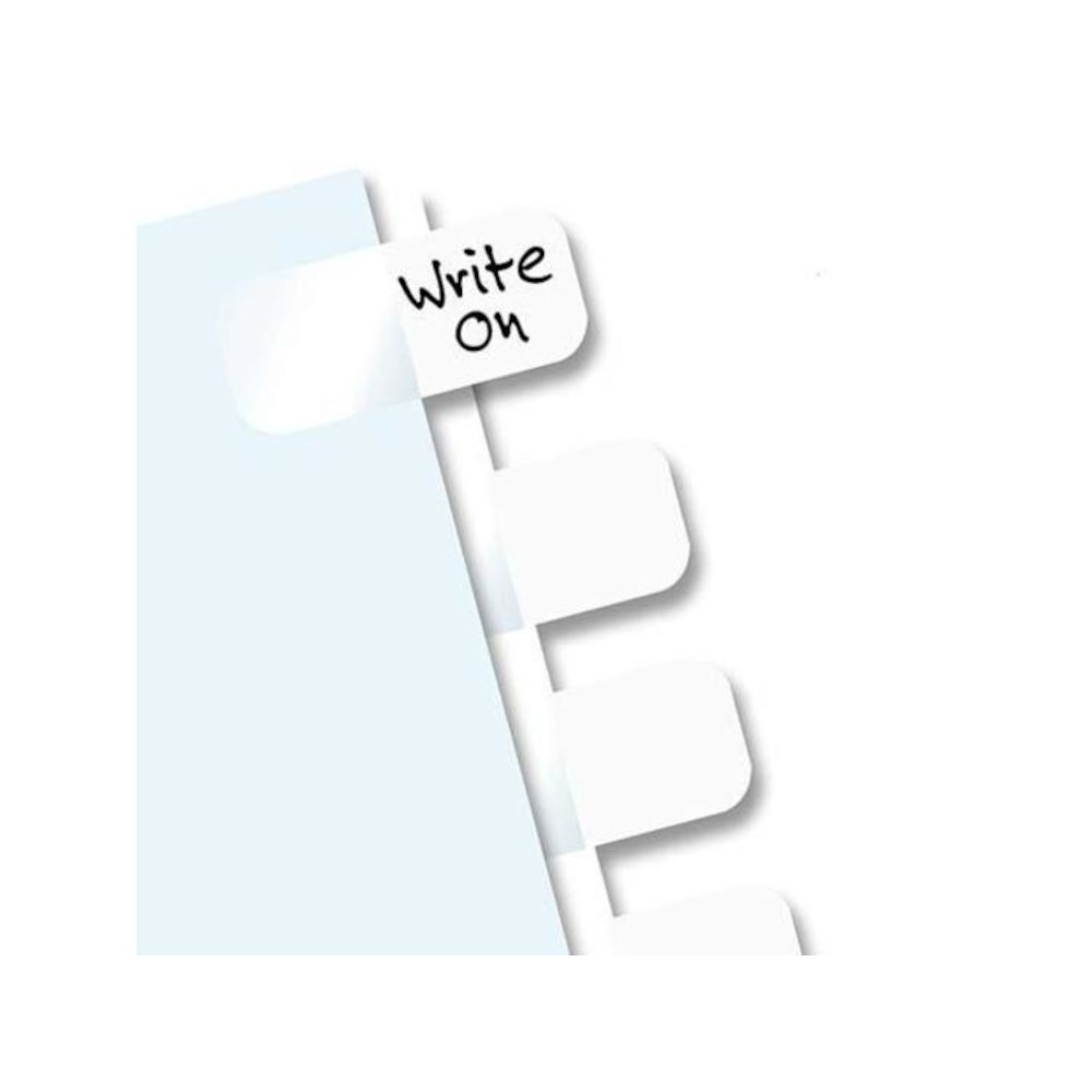 Redi-Tag Permanent Stick Write-On Index Tabs - 416 Write-on Tab(s) - 1" Tab Height x 0.43" Tab Width - Self-adhesive, Permanent - White Plastic Tab(s) - 416 / Pack. Picture 2