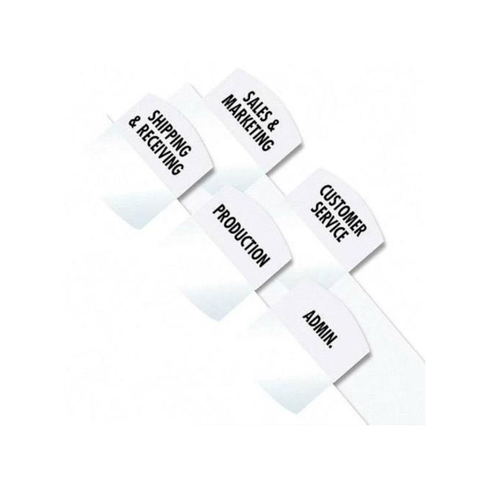 Redi-Tag Laser Printable Index Tabs - 375 Blank Tab(s) - 1.25" Tab Height x 1.12" Tab Width - Self-adhesive, Permanent - White Tab(s) - Non-toxic - 375 / Pack. Picture 2