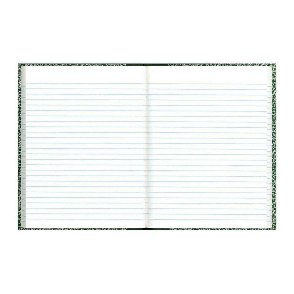 Rediform Center Sewn Lab Notebook - 96 Sheets - Sewn - 7 1/8" x 10 1/8" - White Paper - Green Marble Cover - Recycled - 1 Each. Picture 2