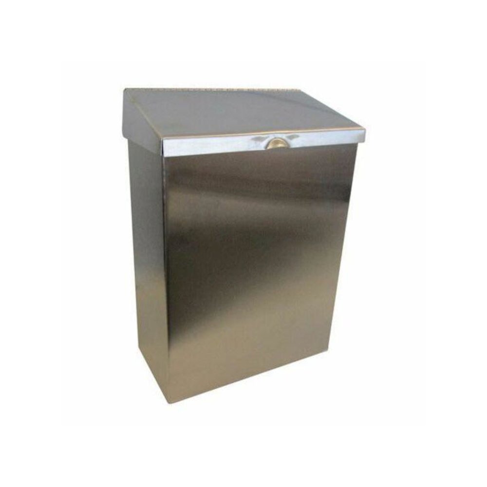 Hospeco Menstrual Care Product Waste Receptacle - Rectangular - 11" Height x 8" Width x 4" Depth - Stainless Steel - Stainless Steel - 1 Each. Picture 2