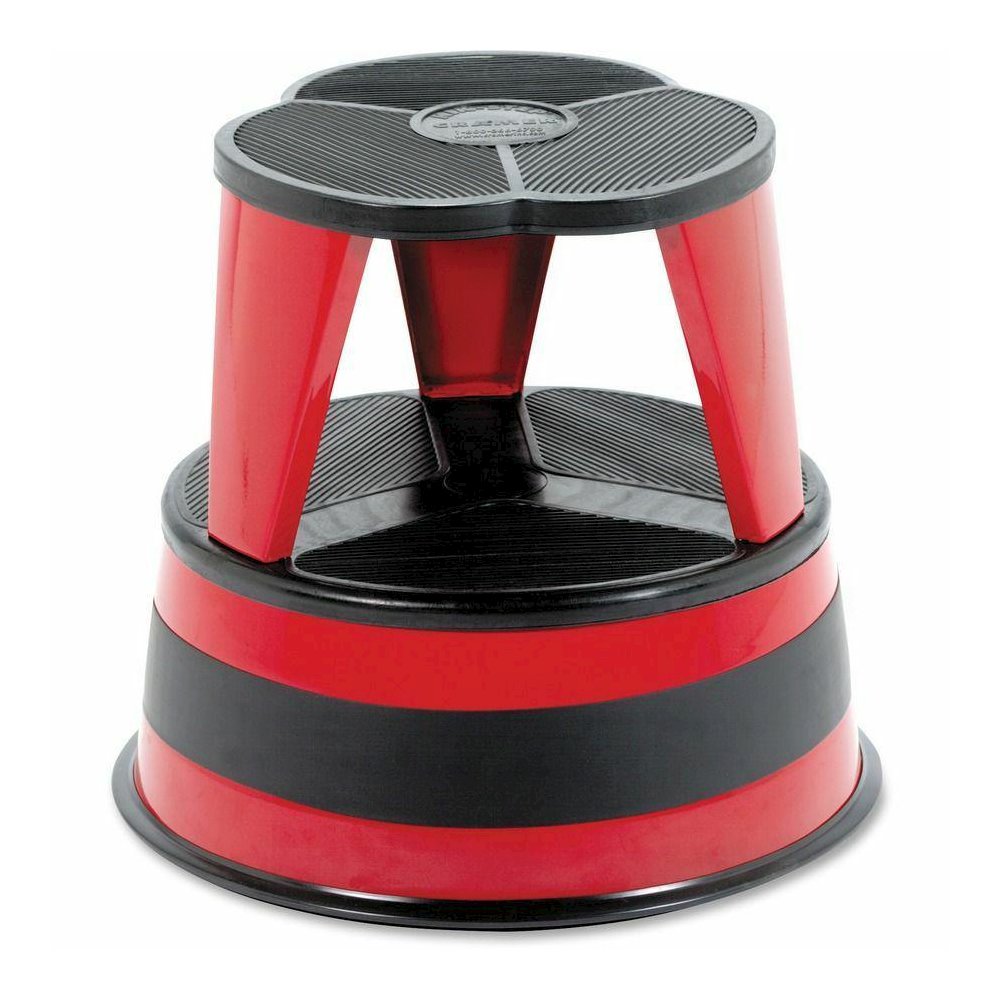 Cramer Original All-steel Kik-Step Stool - 350 lb Load Capacity - 16" x 16"14" - Red. Picture 2
