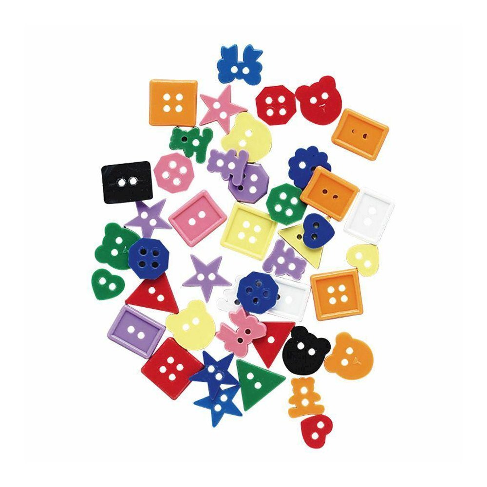Creativity Street Plastic Buttons - 1 / Pack - Multicolor. Picture 2