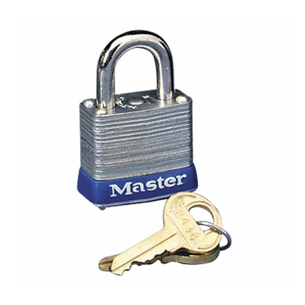 Master Lock High Security Padlock - Keyed Different - 0.18" Shackle Diameter - Cut Resistant, Rust Resistant - Steel - Silver - 1 Each. Picture 2