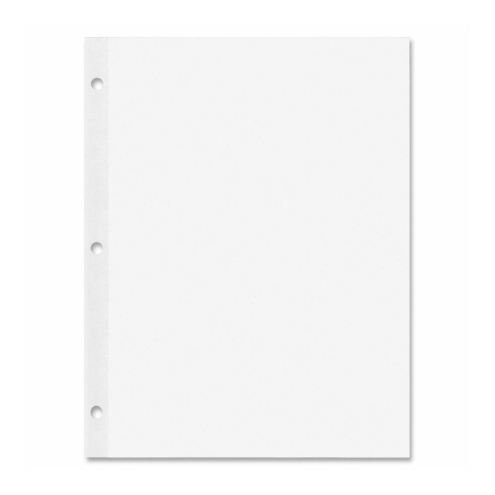 Rediform Heavyweight Reinforced Filler Paper - Letter - 100 Sheets - Plain - Stapled/Glued - 20 lb Basis Weight - Letter - 8 1/2" x 11" - White Paper - Heavyweight, Reinforced Edges, Punched - 100 / P. Picture 2