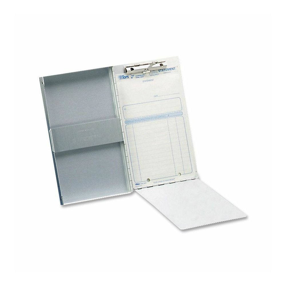 Saunders Snapak Side-open Storage Form Holder - 0.50" Clip Capacity - Storage for 30 Sheet - Side Opening - 5 21/32" x 9 1/2" - Aluminum - Silver - 1 Each. Picture 2