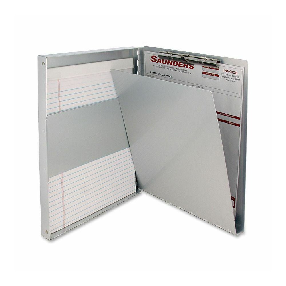 Saunders Snapak Side-open Storage Form Holder - 0.50" Clip Capacity - Storage for 30 Sheet - Side Opening - 8 1/2" x 12" - Aluminum - 1 Each. Picture 2