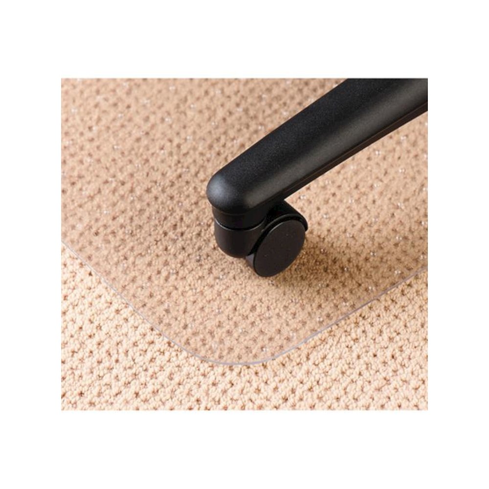 Deflecto EconoMat for Carpet - Carpeted Floor - 53" Length x 45" Width - Lip Size 12" Length x 25" Width - Vinyl - Clear - 1Each. Picture 9