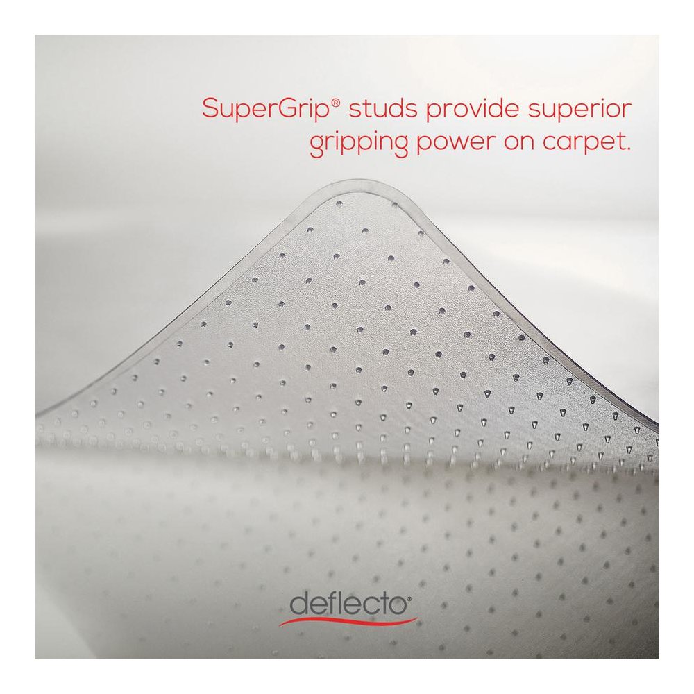 Deflecto SuperMat CM14233 Chair Mat - Carpeted Floor - 45" Length x 53" Width - Lip Size 12" Length x 25" Width - Vinyl - 1Each. Picture 7