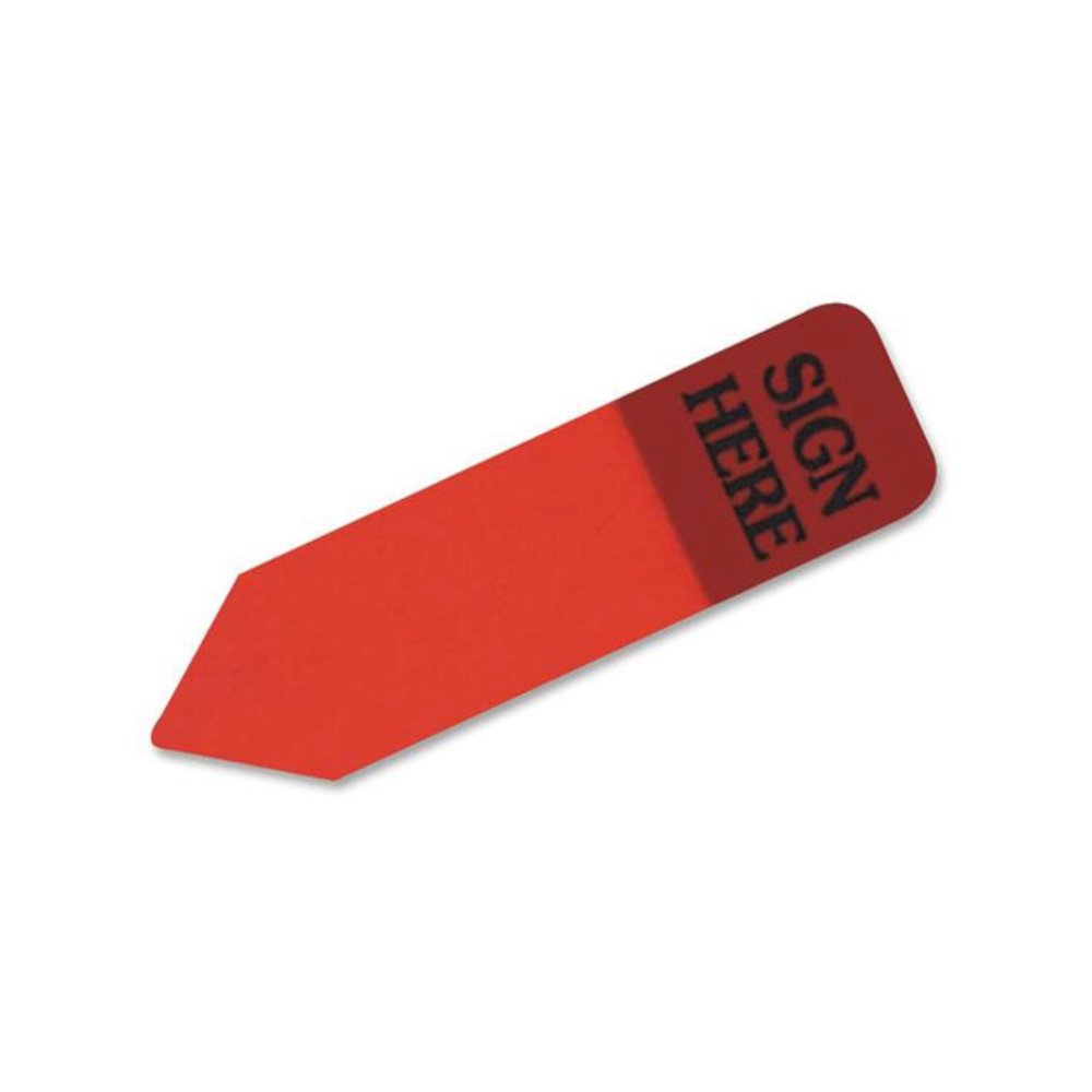 Redi-Tag Sign Here Arrow Flags Dispenser Refills - 720 x Red - 1 7/8" x 9/16" - Arrow - "SIGN HERE" - Red - Removable, Self-adhesive - 720 / Box. Picture 3
