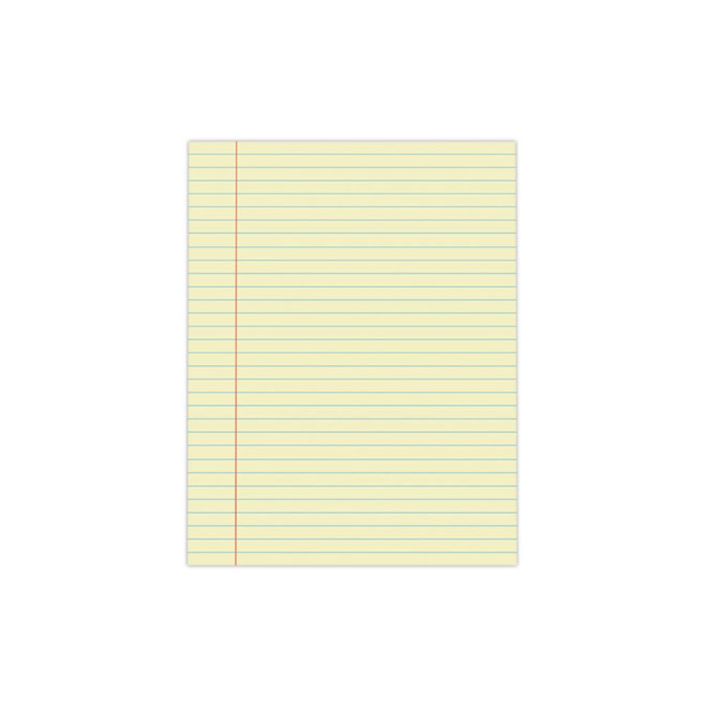 Glue Top Pads, Wide/Legal Rule, (50) Canary Yellow 8.5 x 11 Sheets, Dozen. Picture 9