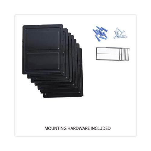 Grande Central Filing System, 7 Sections, Legal/Letter Size, Wall Mount, 16" x 4.75" x 38.25", Black, 7/Pack. Picture 7