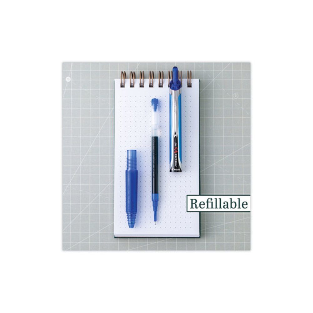 Precise V5RT Rollerball Pen, Retractable, Extra-Fine 0.5 mm, Blue Ink, Blue Barrel. Picture 5
