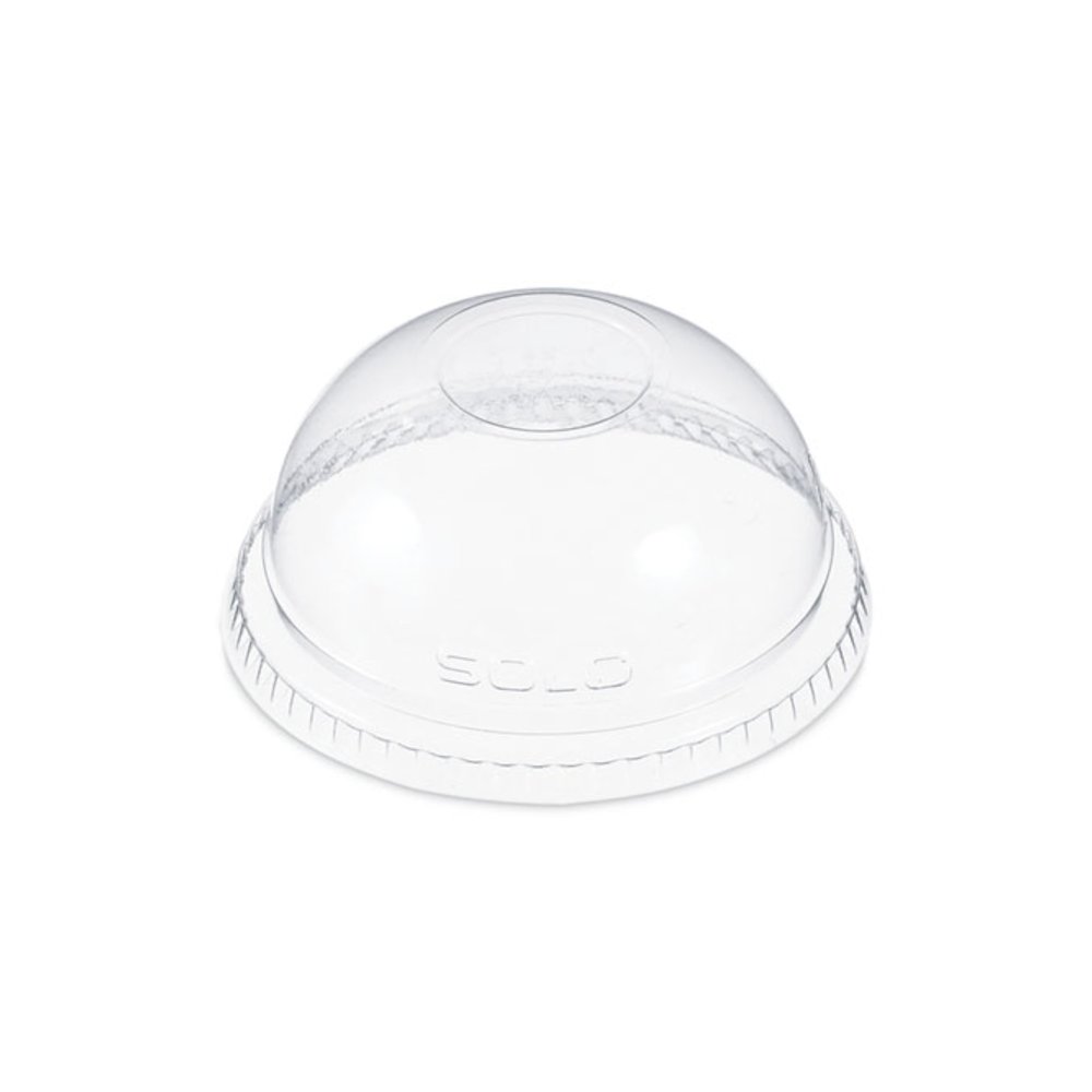 Plastic Dome Lid, Fits 9 oz to 10 oz Cold Cups, Clear, 1,000/Carton. Picture 1