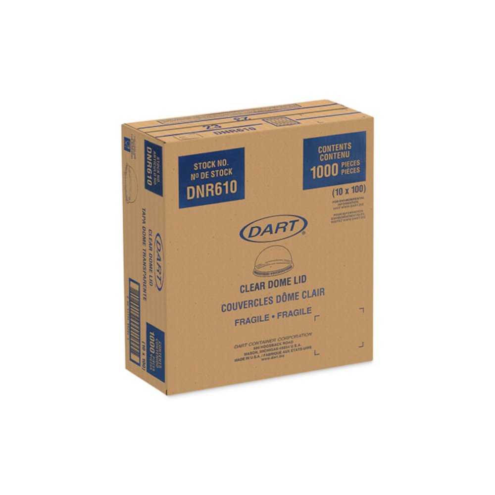 Plastic Dome Lid, Fits 9 oz to 10 oz Cold Cups, Clear, 1,000/Carton. Picture 2