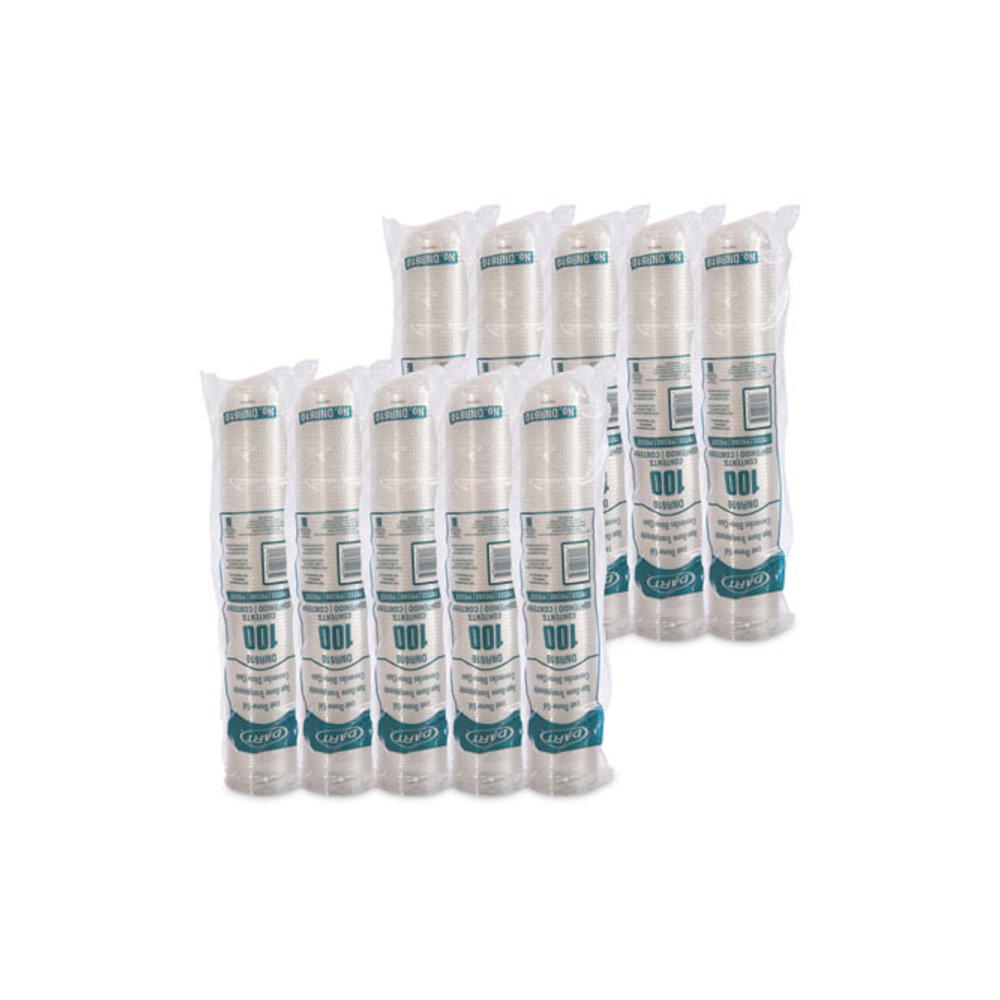 Plastic Dome Lid, Fits 9 oz to 10 oz Cold Cups, Clear, 1,000/Carton. Picture 4