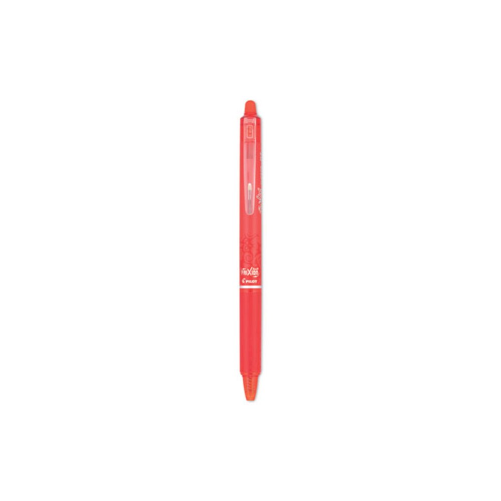 FriXion Clicker Erasable Gel Pen, Retractable, Fine 0.7 mm, Red Ink, Red Barrel. Picture 4