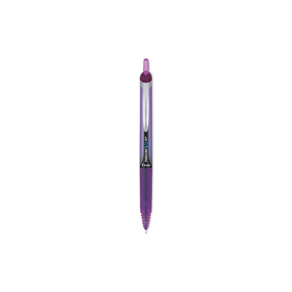 Precise V7RT Rollerball Pen, Retractable, Fine 0.7 mm, Purple Ink, Purple Barrel. Picture 1