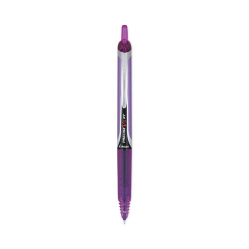 Precise V5RT Rollerball Pen, Retractable, Extra-Fine 0.5 mm, Purple Ink, Purple Barrel. Picture 1